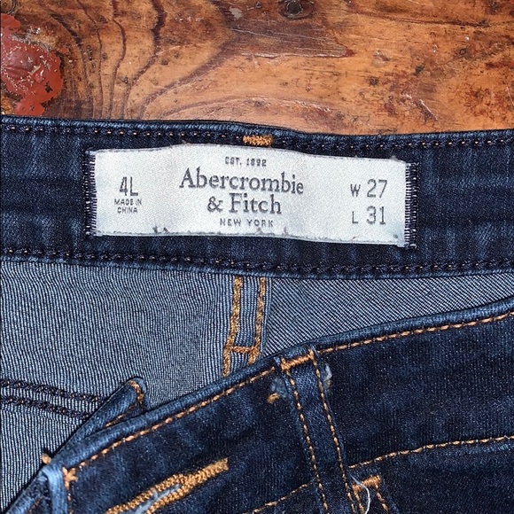 LONG Dark Wash Jeans- Abercrombie - Picture 3 of 4